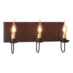 Irvin's Tinware 3 Arm Wood Vanity Light - Primitive Hartford Color Choices. Fixed Price $255.95.