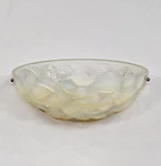 R. Lalique : Large French 1930 Opalescent Art Deco Lausanne Wall Sconce. Fixed Price $3850.00.