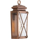 Progress Lighting Wakeford 1-LIGHT Antique Copper Clear Water Small Wall Lantern. Fixed Price $71.99.