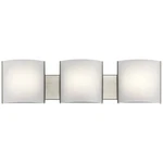 Kichler Bath 3LT Led, Brushed Nickel, White Acrylic - 10799NILED. Fixed Price $514.97.