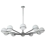 Dainolite Sofia Light Halogen Chandelier, Bk/ch/wh Opal SOF-5010C-MB-PC. Fixed Price $739.20.