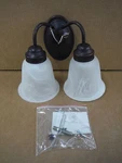 Trans Globe Wall Sconce Rubber Oil Bronze Marbleized Glass 3105. Fixed Price $39.99.