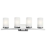 Kichler Crosby 45498CH 4-LIGHT Bathroom Vanity Polished Chrome, Opal Glass. Fixed Price $85.00.