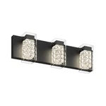 Artika Crystal Cube 20 In. 3 Light Matte Black Integrated Led 5-CCT Vanity. Fixed Price $75.99.