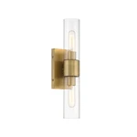 Designers Fountain Anton 17.5" Light Wall Sconce, Brass/clear D286M-2WS-OSB. Fixed Price $167.90.