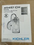 Kichler 45457CH Braelyn Single Light 10" Tall Wall Sconce With Seedy Glass Shade. Fixed Price $59.95.