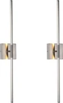 Kuzzull Modern Minimalist Led Bathroom Sconce, Brushed Nickel, 27.8" X 4.5.. Fixed Price $99.99.