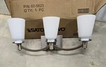Satco 3-LIGHT Brushed Nickel Bath 60/5823 Traditional Vanity Open Box. Fixed Price $42.50.