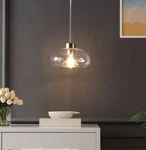 Safavieh Lighting Wessley Glass Shade Pendant Clear/nickel Led Bulb Included. Fixed Price $36.48.