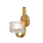 Natural Aged Brass Led Wall Sconce From The Elysian Collection. Fixed Price $238.00.