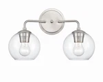 Millennium Lighting 9752-SN 16 In. 2-LIGHT Nickel Vanity Clear Glass. Fixed Price $40.00.
