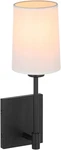 Xinbei Black Wall Sconce Lamp Fabric Shade Bedside Light XB-W1215-1-MB. Fixed Price $39.99.