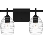 Quoizel LCY8615 Lucy 2 Light 15"W Vanity - Black. Fixed Price $197.99.