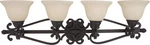 Maxim 12214 Bronze/ivory Manor 37"W Bath Light. Fixed Price $318.40.