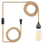 Huryee Plug Hanging Fixture, Pendant Lamp Lights 15FT, Yellow. Fixed Price $14.52.