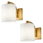 Battery Operated Wall Sconce Set Of 2, Brushed Gold Cordless Rechargeable Wal.... Fixed Price $53.55.