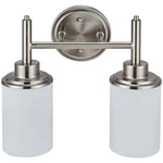 Miseno 2 Light Vanity Fixture Brushed Nickel Frosted Glass Ml Series New. Fixed Price $45.34.