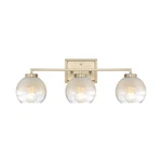 Golden Lighting 3094-BA3 Elliott 25"W Vanity Brushed Champagne. Fixed Price $219.99.