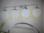 Deyidn 30.71 In. 4-LIGHT Nickel Bathroom Vanity With Opal Glass Shades. Fixed Price $80.70.