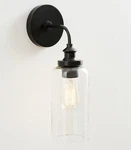 Pottery Barn Essential Bronze Single Tube 15 Clear Texture Shade Light Fixture. Fixed Price $98.00.