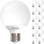Sunco 12 Vanity Globe Round Light Count (pack Of 1) 3000K Warm White. Fixed Price $47.19.