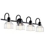 Kichler Lighting Avery 33.5 In. 4-LIGHT Black Vanity. Fixed Price $219.97.