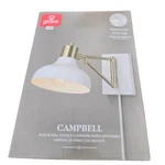 Globe Electric Campbell Wall Sconce Matte White Brass Plug-in Hardwire 51344. Fixed Price $39.00.