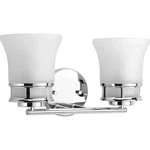 Cascadia Collection 2-LIGHT Polished Chrome Etched Glass Coastal Bath P2147-15. Fixed Price $74.99.