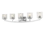 Z-lite James Allan 1929-5V-CH Bathroom Vanity Light, Chrome. Fixed Price $189.00.