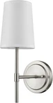 Globe Electric 51858 Clarissa 1-LIGHT Wall Sconce, Brushed Nickel, Fabric Shade. Fixed Price $22.95.