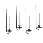 Black Wall Candle Holder Set Of 4, Stylish Metal Mount Sconces, M.... Fixed Price $43.72.