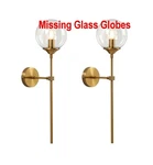 2 Kco Lighting Vanity Clear Bubble Glass Wall Lights Modern Globe Round Sconces. Fixed Price $25.19.