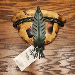 New Kalco Wall Sconce Light Wrought Iron Leaf Faux Tortoiseshell Shade Lamp. Fixed Price $184.80.