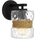 Kira Home Sage 9.5" Wall Sconce Hammered Glass Shade Textured Black Modern Light. Fixed Price $39.60.
