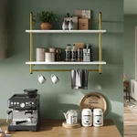Bestier Floating Shelving 31" Kitchen Wall - Mounted Shelf With Towel Bar Hoo.... Fixed Price $82.92.