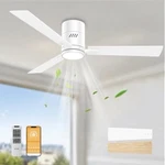 Oponl 52 Ceiling Fan & Light, Remote Control, Flush Mount,dimmable, Low Profile. Fixed Price $90.00.