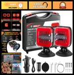 Adjustable Wireless Magnetic Trailer Lights - Rechargeable Tow Kit For Tru. Fixed Price $97.19.