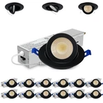 Adetu Inch 5CCT Gimbal Led Recessed Lighting 12 Pack, BLACK-2. Fixed Price $215.93.