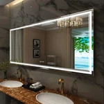 Bathroom With Front+backlit Lights Dimmable Wall Vanity Mirrors Anti-fog. Fixed Price $165.91.
