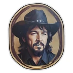 Artist Portrait Of Waylon Jennings Sticker Country Music Vinyl Decal Car Wall. Fixed Price $19.99.