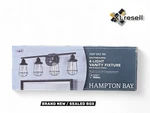 Hampton Bay Southbourne 28" 4-LIGHT Matte Black Vanity Steel Cage Frame. Fixed Price $49.90.