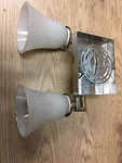 Hampton Bay Larson Polished Nickel Dual Bar Vanity Light Model # 19855-000. Fixed Price $15.00.