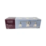 Home Decorators Evelyn 3-LIGHT Brushed Nickel Vanity 26.75IN Clear Glass. Fixed Price $49.49.