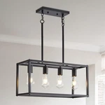 Dining Room Light Fixture 4 Black Farmhouse Chandelier Modern Kitchen I.... Fixed Price $118.28.