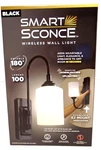 Smart Sconce Wireless Wall Light Black With Remote Ez Mount Battery System Led. Fixed Price $24.50.