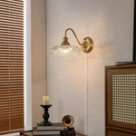 Hddfl Vintage Plug Wall Scone Bedside Lamp Corded Matte Brass Be.... Fixed Price $66.59.