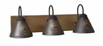 Rustic Primitive Farmhouse Wall Sconce Crestwood 3 Arms Vanity Light In Pearwood. Fixed Price $349.95.