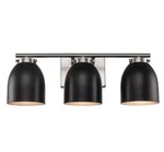 Monteaux Lighting 20 In. 3-LIGHT Brushed Nickel Bathroom Vanity Fixture. Fixed Price $28.99.