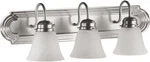Quorum International 5094-3-165 Vanity Lights With Alabaster Swirl Glass Shades. Fixed Price $46.95.