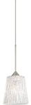 Besa Nico 4 3 1/2"W Nickel Glitter Stone Glass Mini Pendant - Made Order. Fixed Price $378.00.